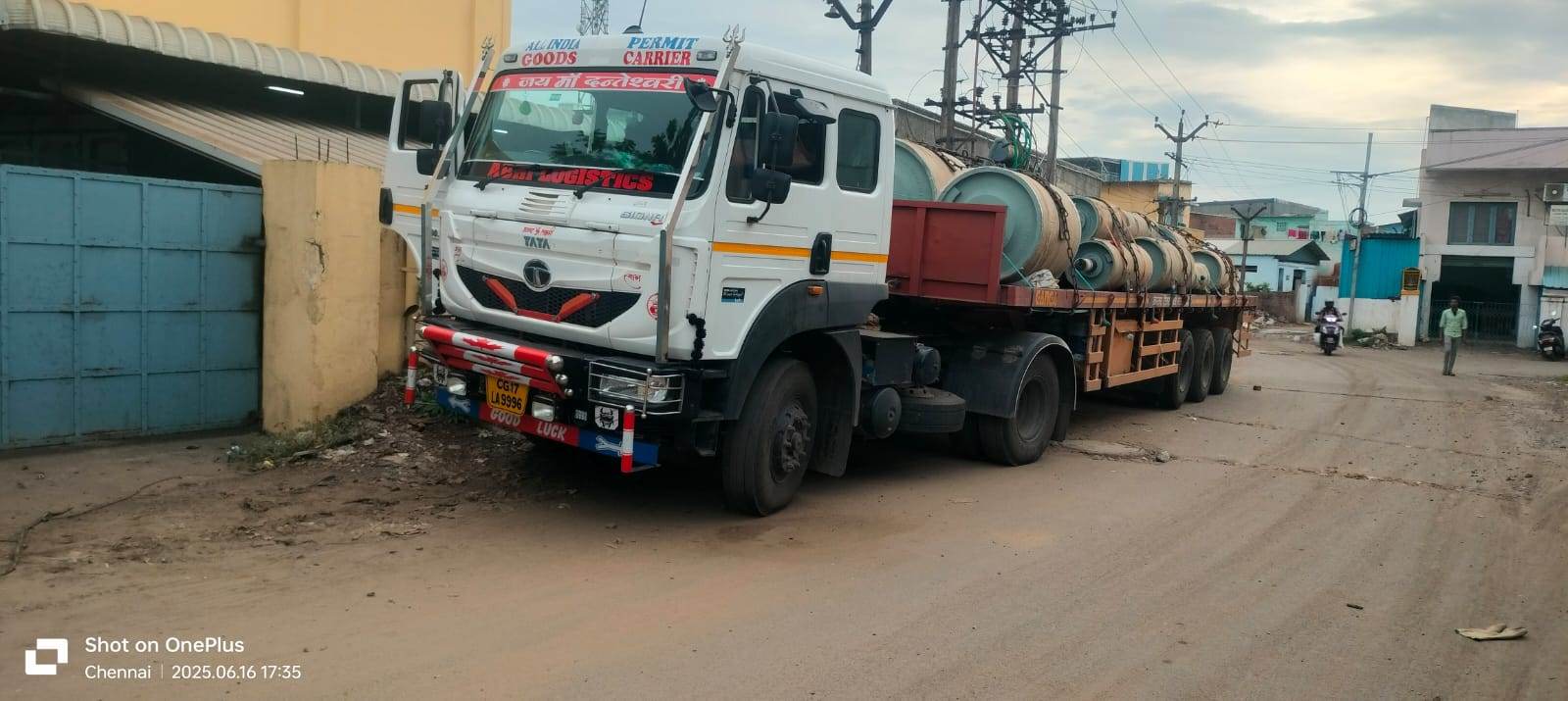 chennai to dantewada 40x8x8 wt 22 mt